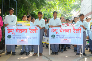 Odomos &NDMC organised a rally in Navyug School as the first step