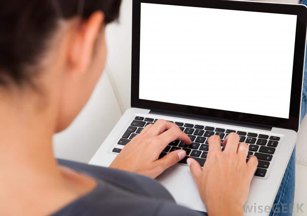 Eye exercise while working on laptop